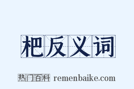杷反义词是什么意思的图片